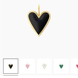 Baby Gold 14kt Black Heart enamel Pendant